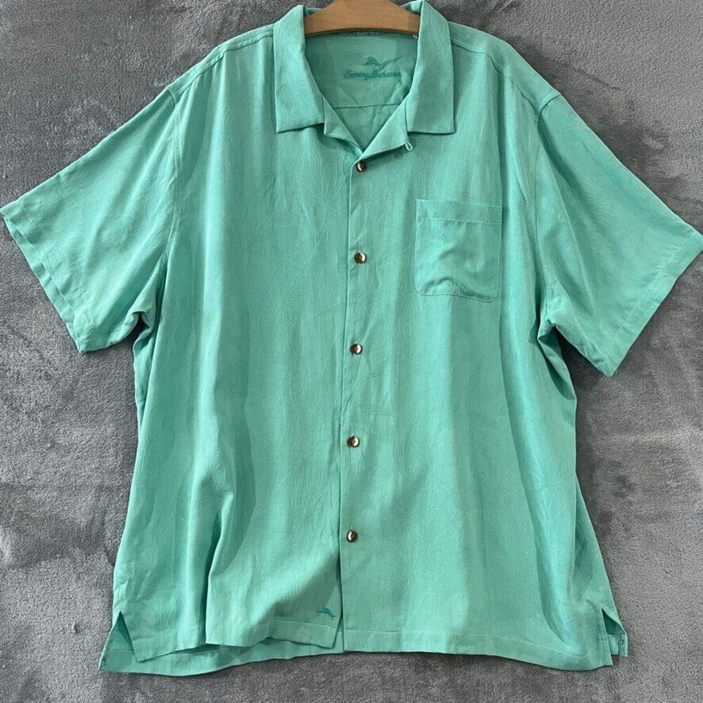 Tommy Bahama NWT Men’s Sz 3XL Aqua Tropic Isles 100% Silk Camp Shirt Floral